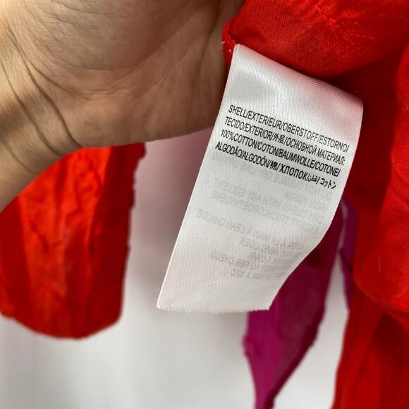 Farm Rio pink & red puff sleeve wrap blouse - Picture 6 of 7